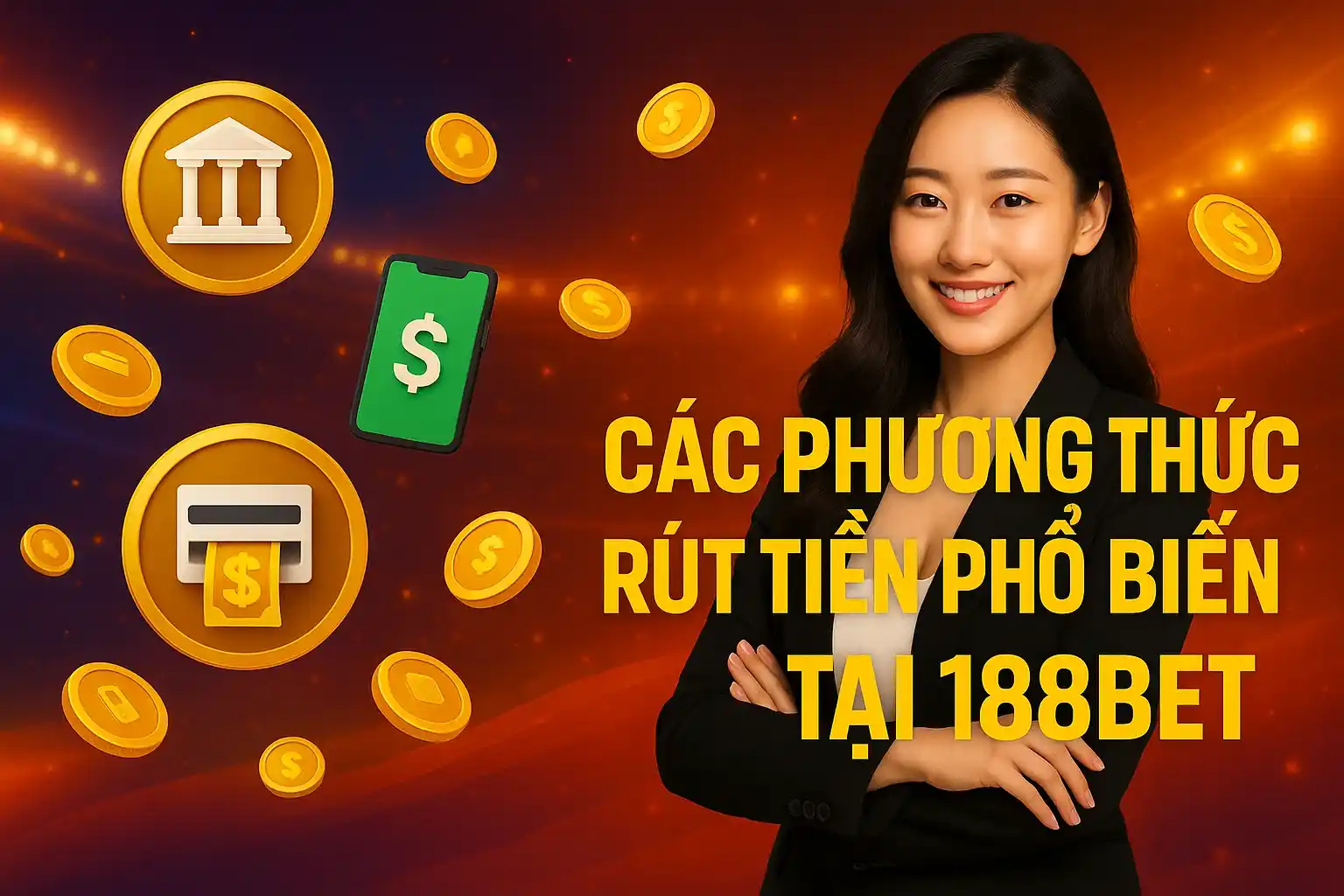 các phương thức rút tiền 188bet